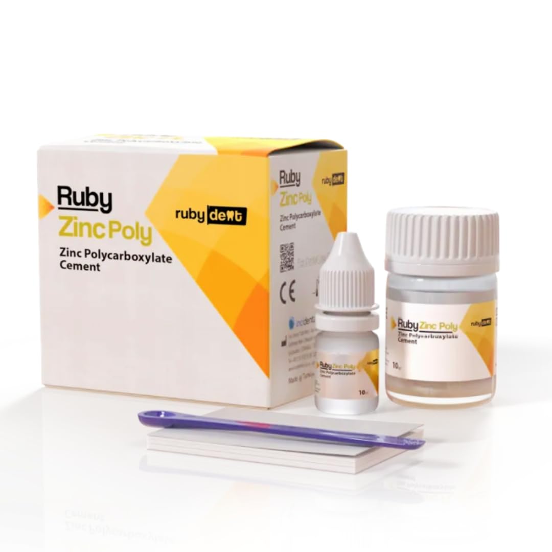 Instrudent Rubydent Ruby Zinc Poly Zinc Polycarboxylate Cement | Permanent Dental Cement for Crowns & Bridges | Biocompatible & Strong Adhesion | Zinc Poly Formula | Dental Use-image-3