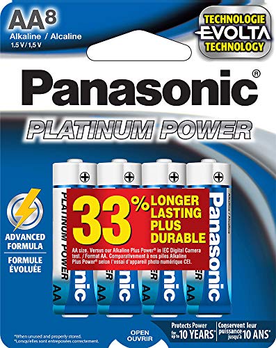 Image of Panasonic Energy Corporation LR6XE /8B Platinum Power AA Alkaline Batteries, Pack of 8