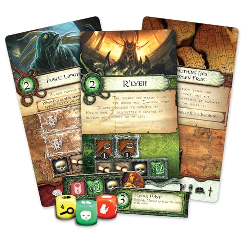 Elder Sign Board Game - Supernatural Intrigue, Cooperative Dice Adventure! Horror Mystery Game, Ages 14+, 1-8 Players, 1-2 Hour Playtime, Made by Fantasy Flight Games