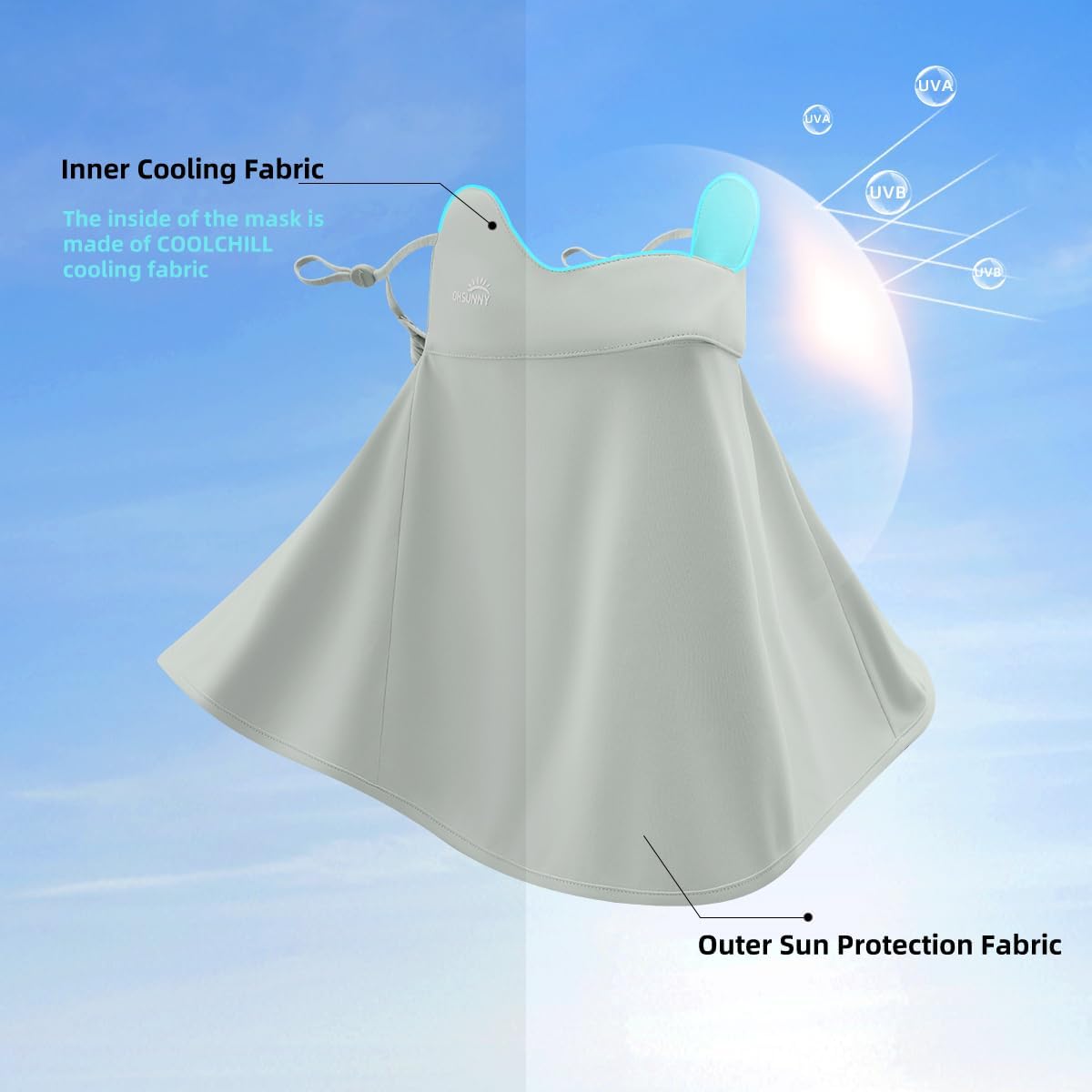 Sun UV Face Mask UPF 50+ Breathable Face Cover Scarf Cooling Neck Gaiter Outdoor Cycling Hiking SLF6M005T - Image 5