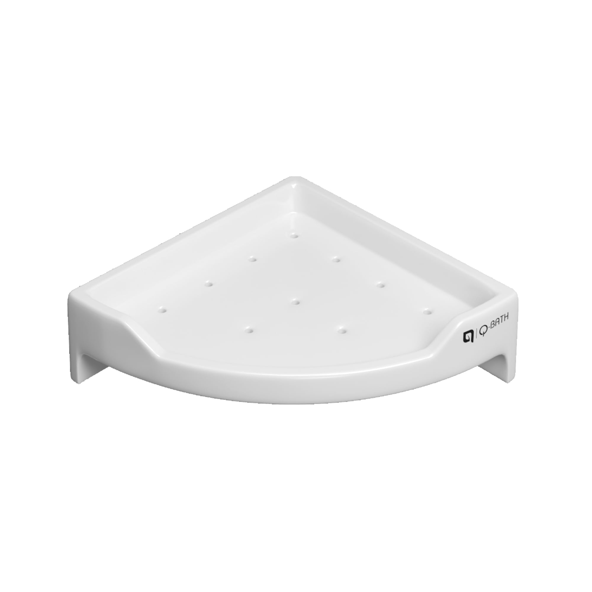Qbath 9 Inch Ceramic Corner Bathroom Shelf - White |Wall-Mounted Black Ceramic Rack with Drainage Holes|Space-Saving Corner Shelf for Shampoo, Soap & Toiletries|Water-Resistant & Easy to Clean-image-25