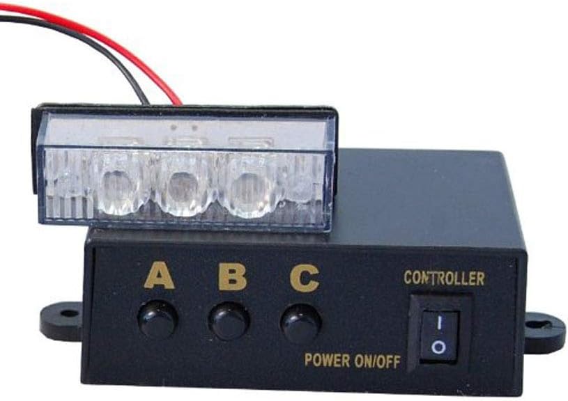 18-LED Amber Strobe Emergency Flashing Police Warning Strobe Light Mounting Bracket Bar Car Pickup Truck SUV Boat