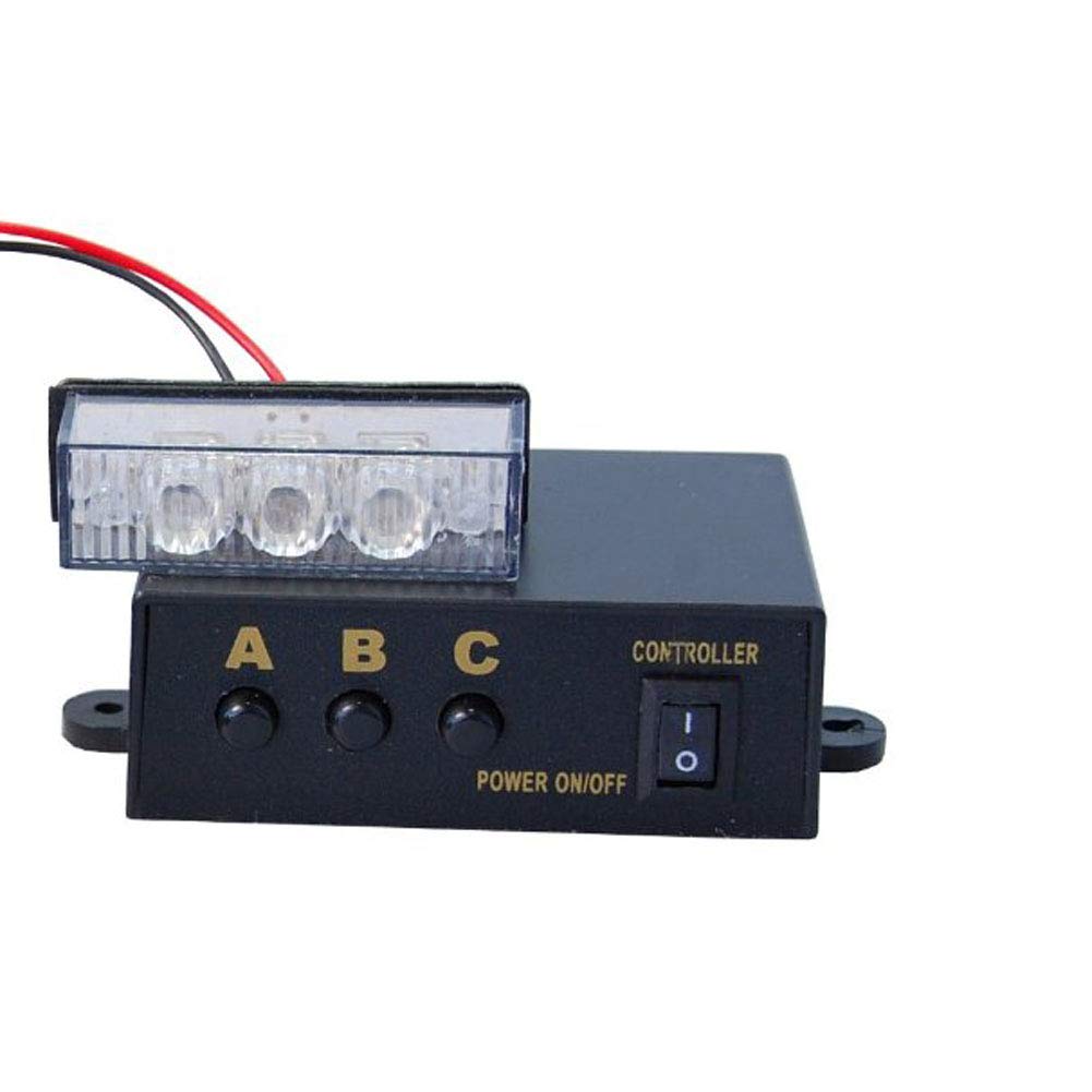 18-LED Amber Strobe Emergency Flashing Police Warning Strobe Light Mounting Bracket Bar Car Pickup Truck SUV Boat