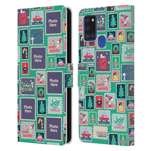 Coque Peanuts Samsung Galaxy A21s étui portefeuille en cuir