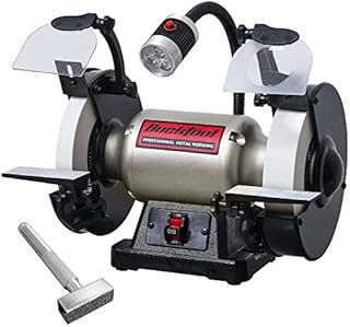 BUCKTOOL 4.8-Amp 8 inch Low Speed Bench Grinder fit CBN Wheel, Professional Wobble-free Wheel Grinder TDS-200C4HL