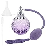 SET DE BOUTEILLES DE PARFUM: kits de bouteilles de parfum bricolage avec bouteilles de parfum rechargeables vides en verre, capacité: 100 ml; Pompe atomiseur à glands longs violet, 31 cm / 12.2