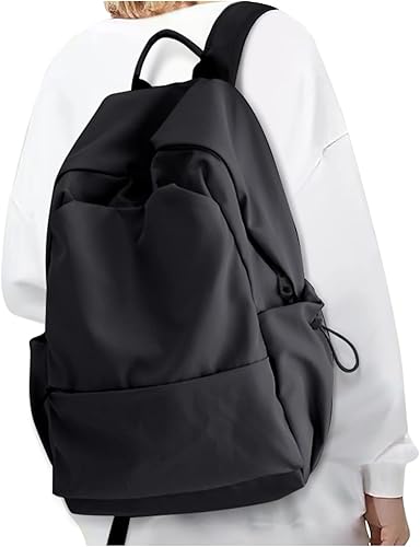 coofay Mochila negra para mujer, mochilas pequeñas para escuela, mochila escolar para universidad, mochila para mujeres, mochila impermeable para