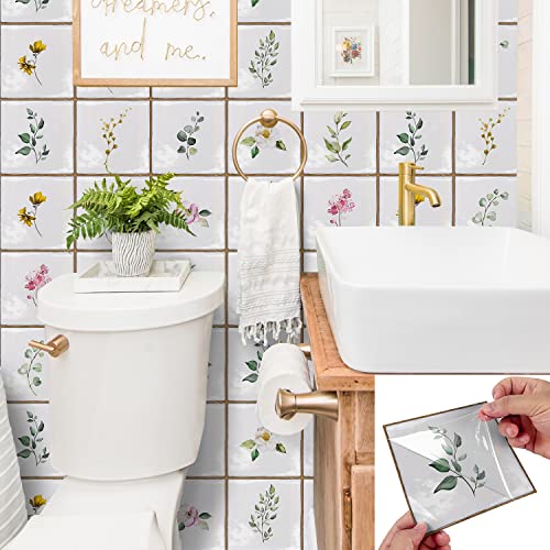 Alwayspon Vinyl Sticker Peel and Stick, Self-Adhesive Wall Tile Transfers