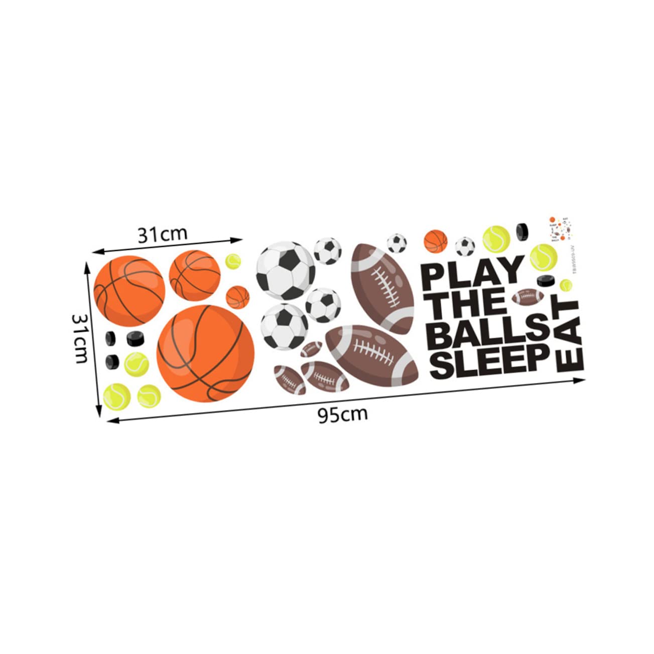 ifundom 4pezzi Adesivi Murali Sportivi Per Camerette Decorazioni Rimovibili Per Calcio e Basket Atmosfera Giocosa Per Ragazzo Ragazza Facili Da Applicare e Rimuovere Creativo Per Decorare