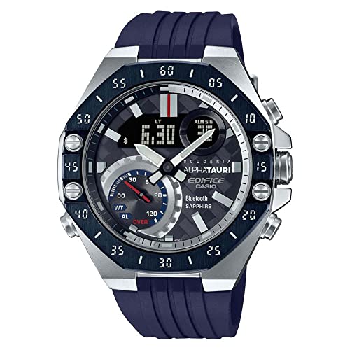 CASIO EDIFICE ECB-10AT-1A �J�V�I �r���v �G�f�B�t�B�X Scuderia AlphaTauri Limited Edition �X�}�[�g�t�H�������N ECB-10AT-1A �����Y �u���b�N