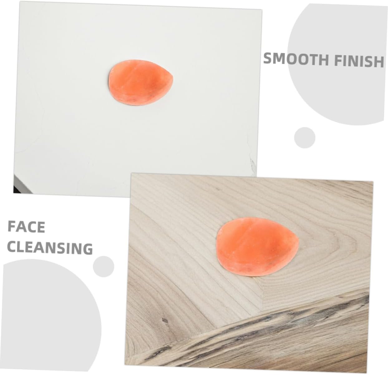 2pcs Salt Massage Stones Natural Mineral Stone for Relaxation Deep Exfoliation and Skin Nourishment for Face Body and Foot Care