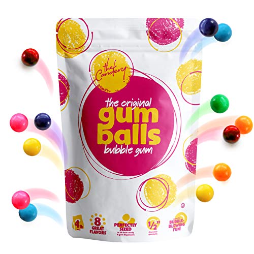 Gumballs for Gumball Machine - 4lb Bag - 0.56 Inch Small Gumballs - Bulk Gum Balls for Kids Machine - Coin Operated Chewing Gum Vintage Candy Dispenser Refill - Assorted Bubblegum Refills - Kosher