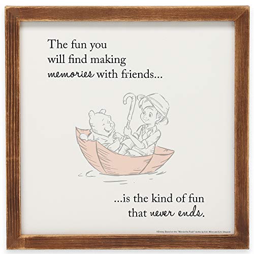 Image of Open Road Brands Disney's Winnie The Pooh Making Memories Wood Framed Wall Decor, One Size Fits All