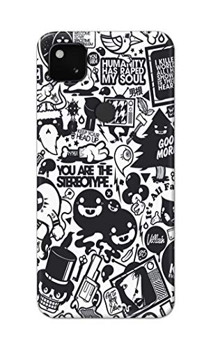 Image of Printed Hard Back Cover Case for Google Pixel 4A 4G Back Cover (Mixed Cartoon) -702