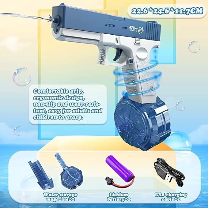 Image of Bestie toys Electric Water Pistol for Adults and Children,Up to 32 FT Range Super One-Button Automatic Squirt Guns 434CC+58CC High Capacity Strongest Water Blaster Summer Pool Beach Party Toys
