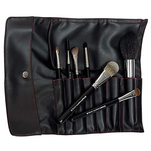 Royal & Langnickel Silk Pro 7-Piece Professional Cosmetic Brush Set in a Pro Quality Faux Leather Brush Wrap - Image 2