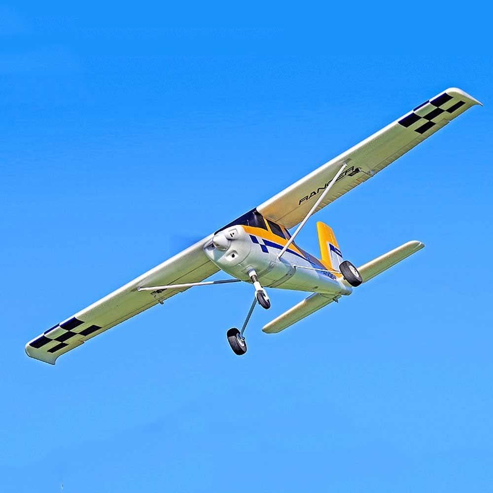 Samolot zdalnie sterowany, rozpiętość skrzydeł 1220 mm, 4-kanałowy zdalnie sterowany samolot RTF (z baterią, ładowarką, nadajnikiem) z pływakami i systemem refleksyjnym, szybujący