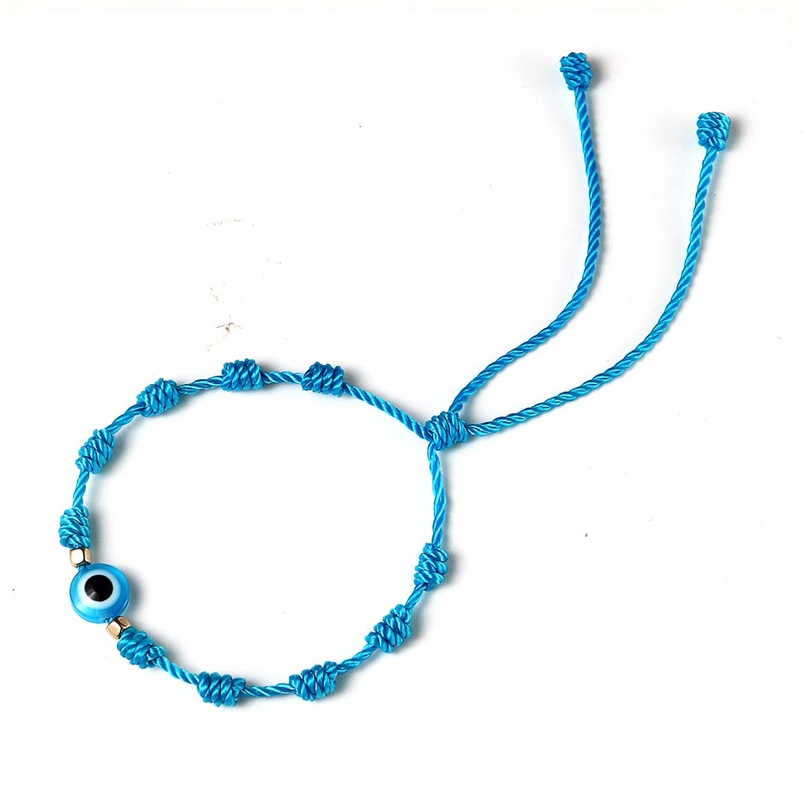 Caiyao Evil Eye Bracelet - Handmade Adjustable Red Black String Knot Lucky Kabbalah Protection Bracelet