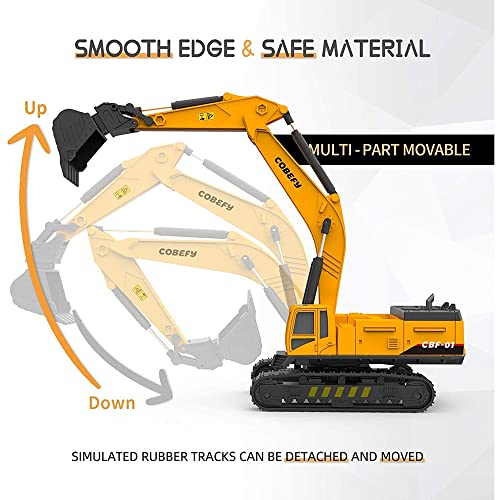 Image of DEUSON ECOM Unbreakable Crane Model Construction Excavator Engineering Vehicle Friction Powered 360 Moving Parts Inertia Toys Trucks Building Vehicles for Kids 2 Years and Above