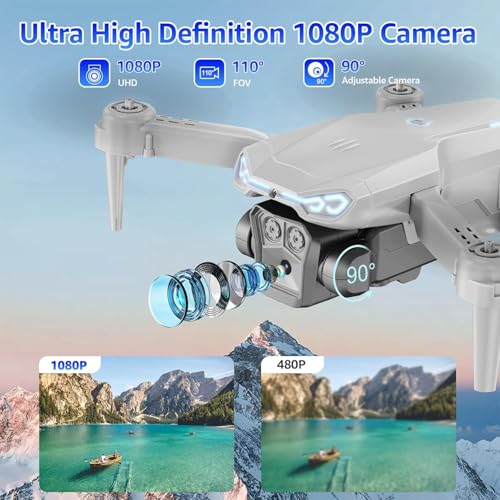Image of Amitasha S33 GPS Drone 4K 1080p Dual HD Camera with Obstacle Avoidance Gesture Remote Control Flying Drone RC Mode Brushless Motor 2x1800mAh Rechargeable Battery