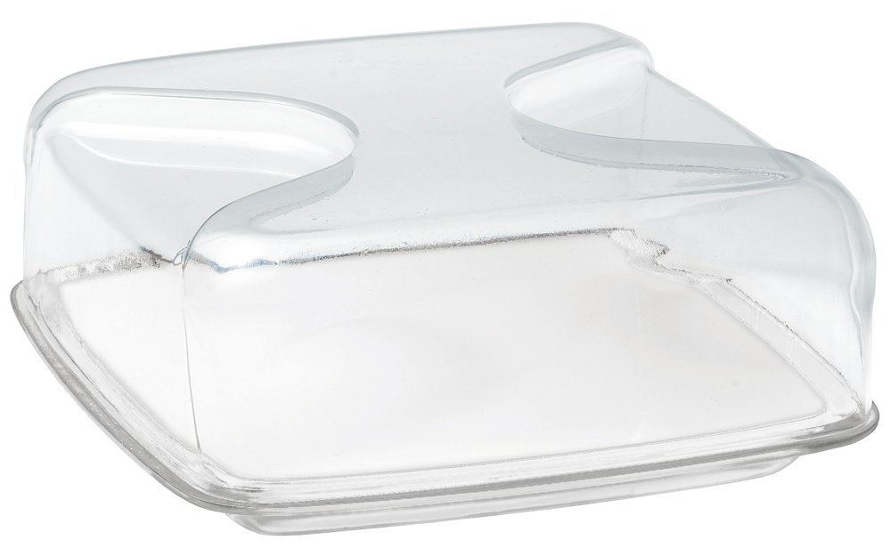 Guzzini, Cloche À Fromage Carrée Gocce, 25,5 x 25,5 x h11,5 cm Taille Unique Transparent