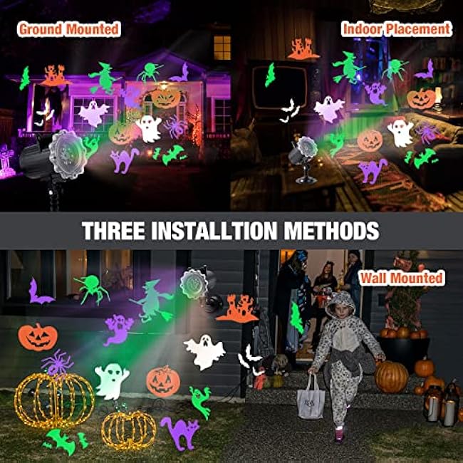 Treela Halloween Projector Lights LED Ghost Pumpkin Lights