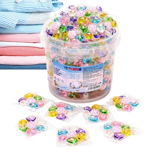 100 PCS Laundry Detergent, Deep Cleaning Laundry Detergent Capsules, Easy Dissolve Washing Pods, Long Lasting Freshness Clothes Washing Detergents for All Fabrics, Home Use