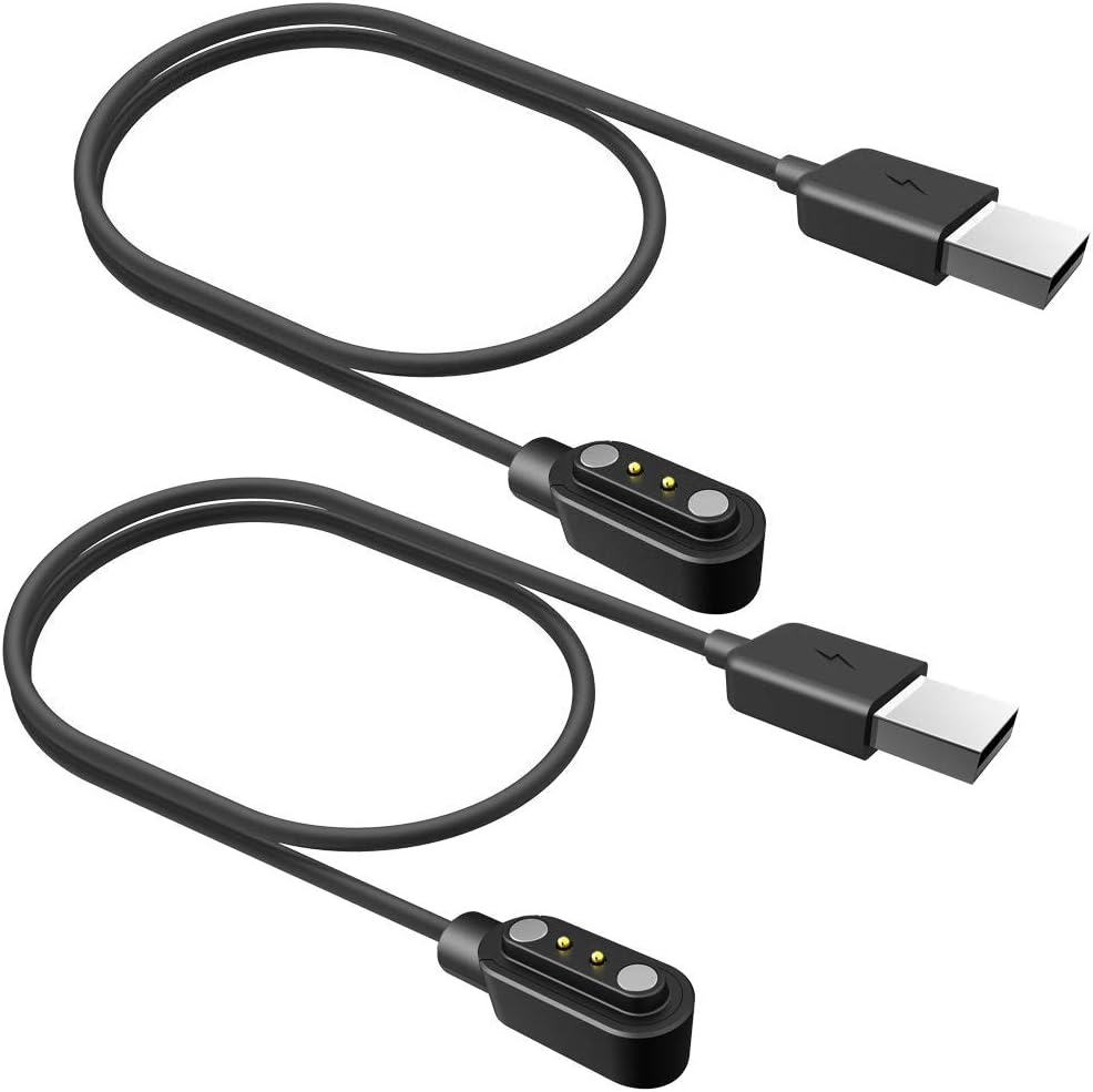 Smart Watch Charger Magnetic USB Charging Cable Replacement Smartwatch Charging Cords for TOZO S2 (2 Pack)