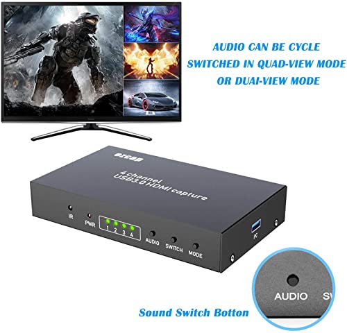 Image of Microware Ezcap264, EZCAP 4-In-1 HDMI HD Video Capture USB3.0 to PC Multi Camera Record Live Stream