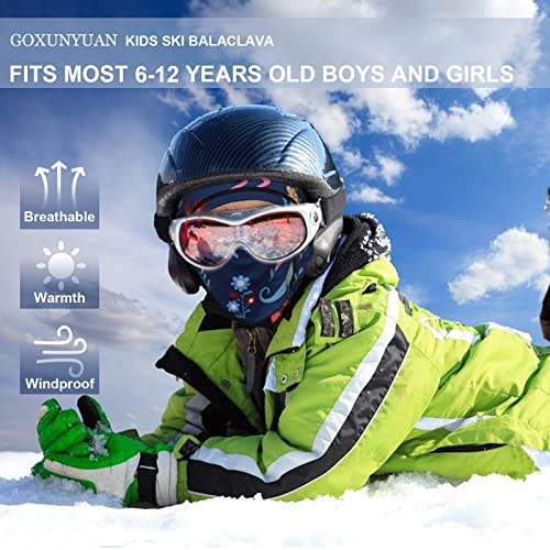 Kids Balaclava Ski Mask Winter Windproof Warmer Fleece Lined Long for Boys Girls Cold Weather Outdoor Sports3