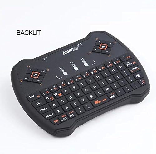 Innobay KM88 Portable 2.4GHz Air Mouse + Touchpad Wireless Keyboard for Smart TV Box, Android Player (Black)