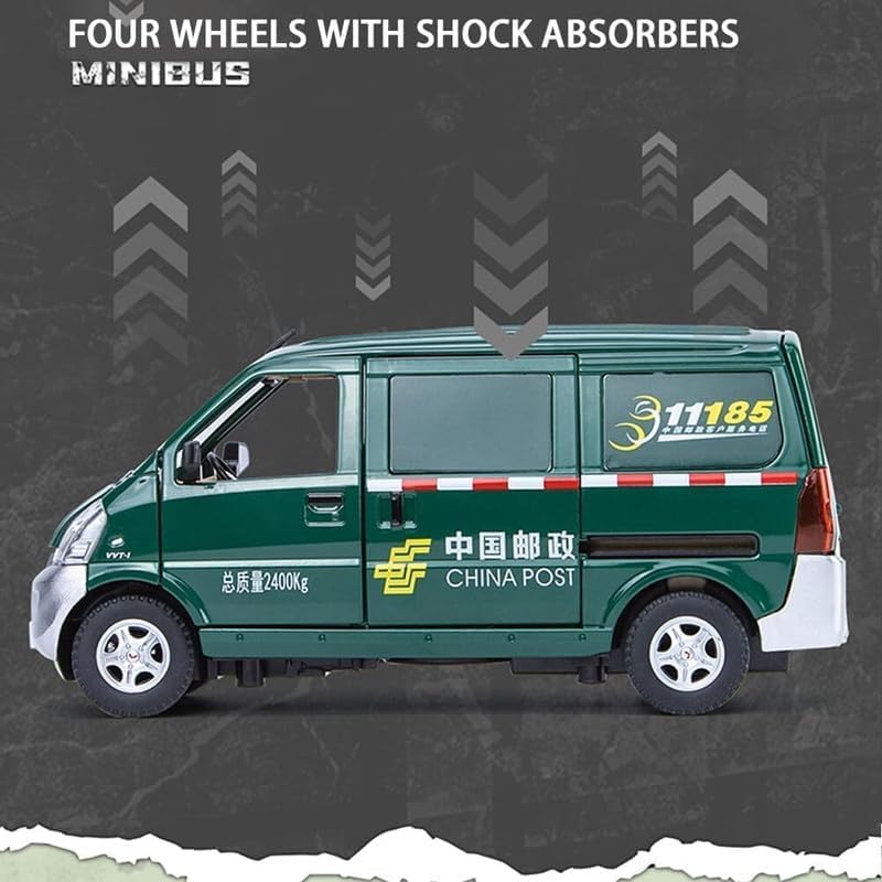 Image of 1:24 Scale Wuling Postal Van【Large】 with 6 Openable Doors,Lights & Music & Steerable Front Wheels 【Colour As per Stock】