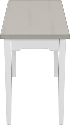 Miniatura 12 de Hillsdale Muebles Clarion, parte superior de madera gris/base blanca mar, escritorio/mesa, envejecido