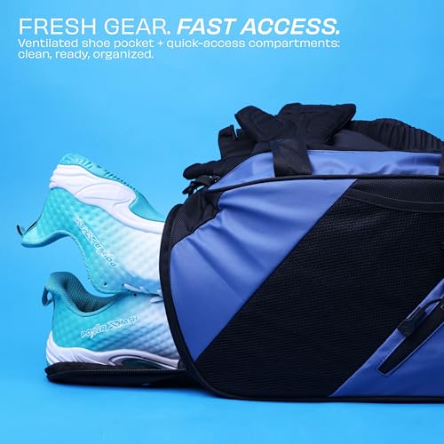 Image of NIVIA Hit 2.0 Gym Bag for Men & Women Durable, 22L Travel Duffle Bag with Spacious Main Compartment, Separate Shoe Pocket, Water-Resistant Duffle Bag for Gym, Sports, Workout & Travel Organizer(Blue)