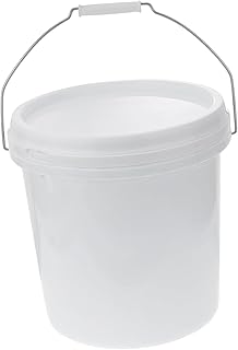 PLAFOPE Plastic Water Bucket Portable Plastic Bucket White Plastic Bucket Plastic Water Bucket 3 Gallon Bucket 3 Gallon Bucket