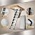 22.5x54 Inch Pull Down Attic Ladder with Insulated Cover, Attic Access Ladder with Aluminum Frame & Zippered Seal, Tall Ladders for Home High Ceilings Up to 10 Ft 3 in