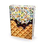 Easy Apply, Reusable Book Covers 1 Pk. Best Jumbo 9x11 Textbook Jackets for Back to School. Stretchable to Fit Most Large Hardcover Books. Perfect Fun, Washable Designs for Girls, Boys, Kids and Teens