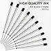 Pen Refills Compatible with Bastion with 0.55mm Fine Tip-Metal Construction,Quick-Drying and Waterproof,Smooth Writing,10 PCS,Refill Black