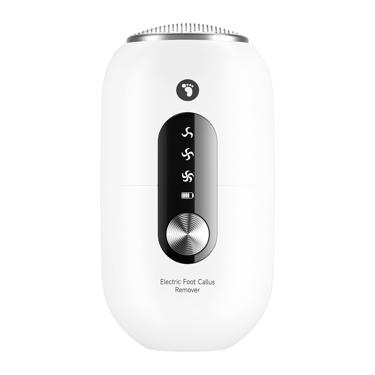 Lima de pies eléctrica, recargable para pies con 2 cabezales de acero inoxidable, 3 modos, IPX6 resistente al agua, pantalla LCD, carga tipo C, herramienta de pedicura para el hogar y los