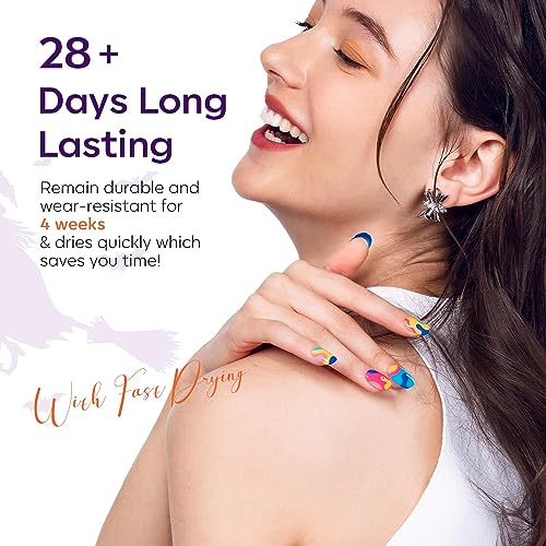 Image of modelones Neon Gel Nail Polish Set, 6 Colors Neon Hot Pink Nail Gel Kit Soak Off Nail Art Gift