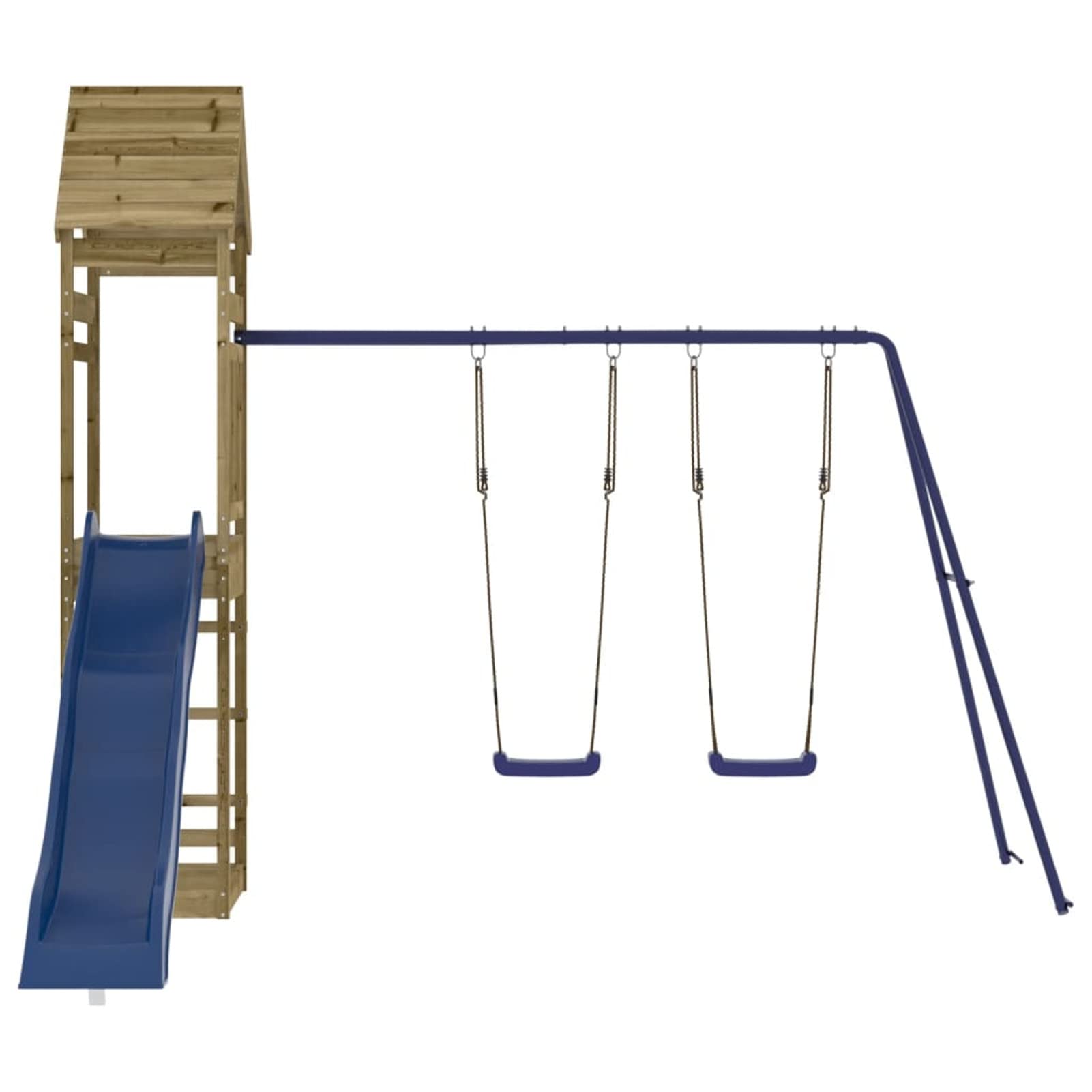 SECOLI Parco Giochi Bambini Esterno Giochi da Esterno per Bambini Scivolo da Giardino per Bambini Casetta in Legno per Bambini Altalena da Giardino per Bambini di Pino Impregnato