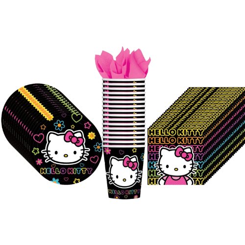 Hello Kitty Tween Party Supplies Pack Including Plates, Cups and Napkins - 16 Guests - //coolthings.us