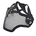 Tactical Crusader 2G Airsoft Strike Steel Half Mask, Black