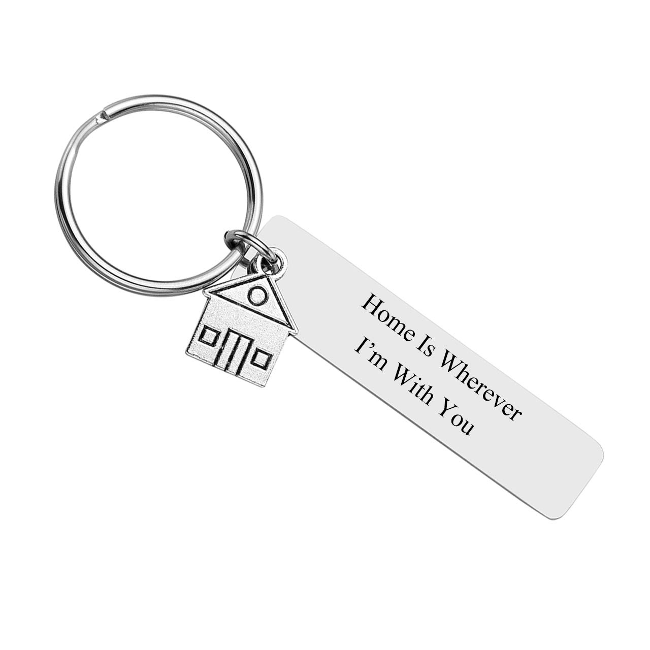 Personalized MasterFree Engraving Custom Home Keychain First Home Keyring New House Gift Housewarming Gift