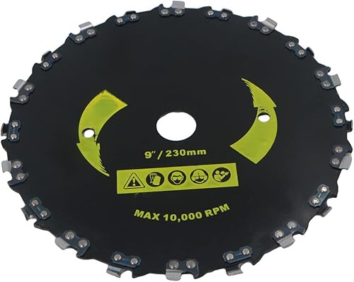 Miniatura 3 de Cuchilla de corte de cepillo para Stihl Husqvarna Weedeater y más cortador, recortador, herbicida, hoja de sierra de dientes de motosierra 20T de 9