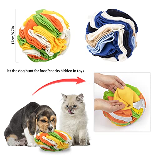 Andiker Dog Snuffle Ball - Interactive Dog Puzzle Toys for Brain Stimulation & Enrichment (Orange + Green) - Image 2