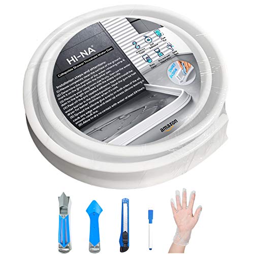 Hi-Na 3Ft/5Ft/6Ft/8Ft10Ft Collapsible Shower Threshold Water Dam Watei Barrier For Shower And Water Stopper Keeps Water Inside Water Threshold For Wet And Dry Separation (3Ft) #TOP1