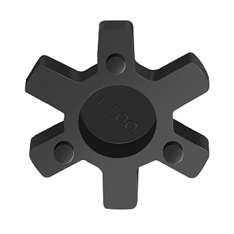 XIKE L100 Solid Type Flexible NBR Rubber Spider Center Insert Fits for L Jaw Coupling Set, Black (1 Pack)