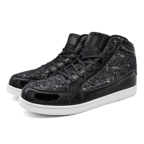 Image of IGxx Gold Shoes Sparkly Men Glitter Shiny Sequin Metallic Boots