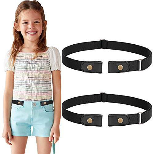 WERFORU No Buckle Stretch Belt for Child Boys and Girls Buckle Free Kids Belt Up to 24 Inches